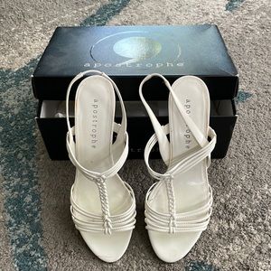 Apostrophe White Heels
